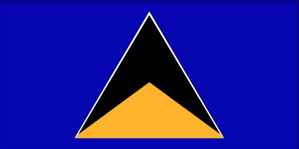 Flag of St. Lucia - Caribbean Travel Guide